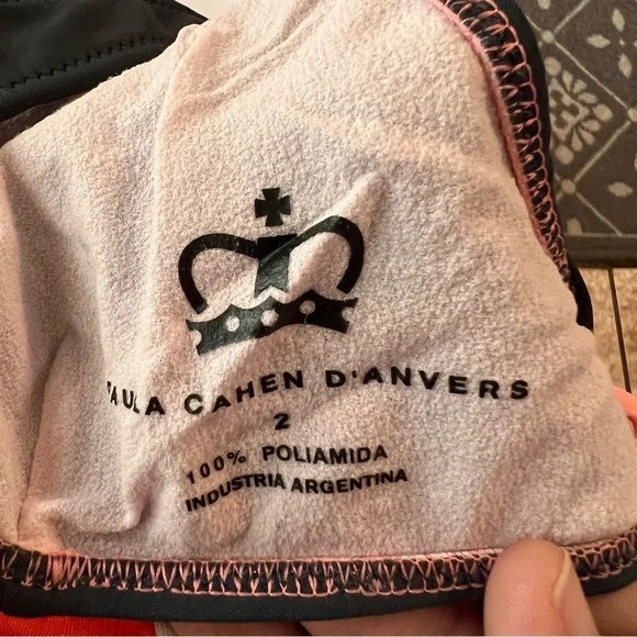 Paula Cahen D'anvers Color Block Bikini Tie Front Size 2 - Picture 4 of 5